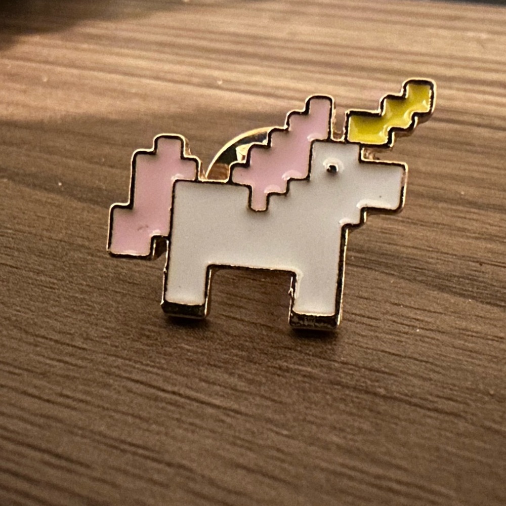 Pixel Unicorn Enamel Lapel Pin